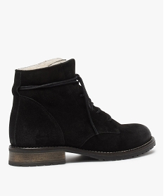 boots femme a lacets avec doublure chaude noir standard bottines fourreesB316101_4