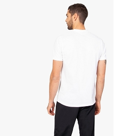 polo homme a manches courtes a col rond blanc polosB329701_3