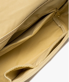 sac femme metallise avec jeu de coutures jaune sacs bandouliereB468601_3