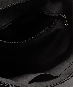 sac femme en matiere veinee aspect brillant noir sacs bandouliereB469401_3