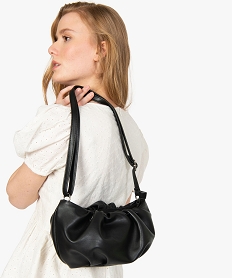 sac femme besace forme baguette - lulucastagnette noir standardB471001_4