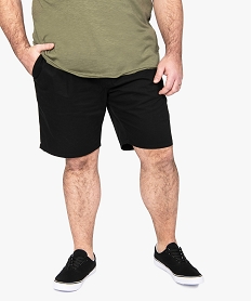 bermuda homme en toile de coton noir shorts et bermudasB483501_1