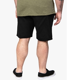 bermuda homme en toile de coton noir shorts et bermudasB483501_3