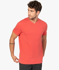 tee-shirt homme a manches courtes et col v orange tee-shirtsB495001_1