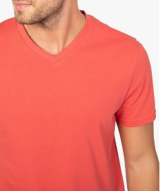 tee-shirt homme a manches courtes et col v orange tee-shirtsB495001_2