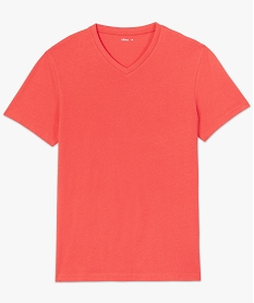tee-shirt homme a manches courtes et col v orange tee-shirtsB495001_4