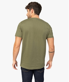 tee-shirt homme a manches courtes et col rond vertB495701_3