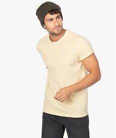 tee-shirt homme a manches courtes et col rond jaune tee-shirtsB495801_1