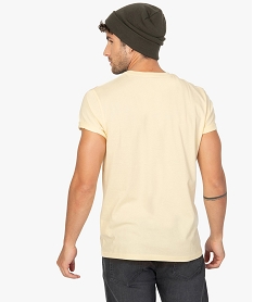 tee-shirt homme a manches courtes et col rond jaune tee-shirtsB495801_3