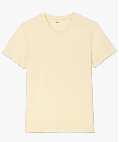 tee-shirt homme a manches courtes et col rond jaune tee-shirtsB495801_4