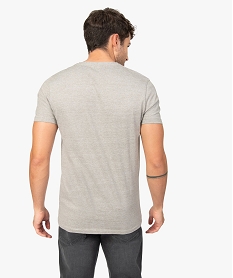 tee-shirt homme a manches courtes et col v coupe slim vertB496201_3