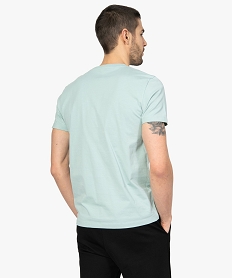 tee-shirt homme avec poche poitrine rayee vert tee-shirtsB497401_3