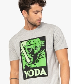 tee-shirt homme avec motif maitre yoda – star wars gris tee-shirtsB498001_1