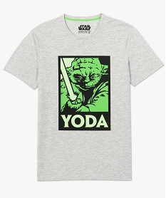 tee-shirt homme avec motif maitre yoda – star wars gris tee-shirtsB498001_4