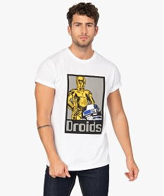 GEMO Tee-shirt homme avec motif réfléchissant – Star Wars Blanc