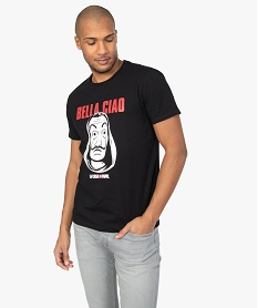 GEMO Tee-shirt homme imprimé La Casa De Papel Noir