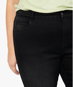 jean femme grande taille slim 5 poches taille normale noir pantalons et jeansB511101_2