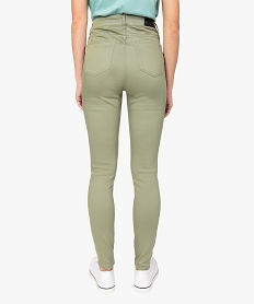 pantalon femme skinny taille haute super stretch vert pantalonsB514901_3
