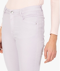pantalon femme coupe slim longueur 78eme violetB516901_2