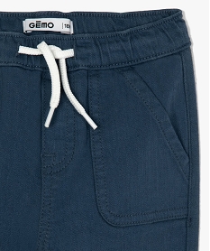pantalon bebe garcon en toile avec larges poches plaquees bleu pantalonsB565901_2