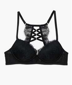 soutien-gorge avec dentelle et lacets dans le dos noirB648301_4