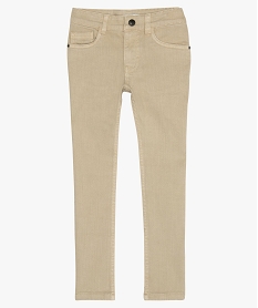 pantalon garcon uni coupe slim extensible beigeB656601_1