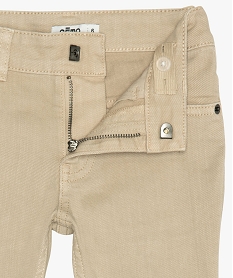 pantalon garcon uni coupe slim extensible beigeB656601_2