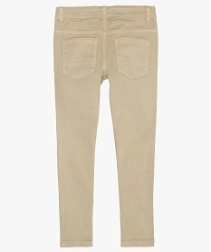 pantalon garcon uni coupe slim extensible beigeB656601_4