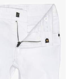 pantalon garcon uni coupe slim extensible blancB656801_2