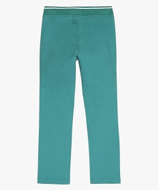pantalon garcon en toile extensible avec ceinture en bord-cote vert pantalonsB657301_4