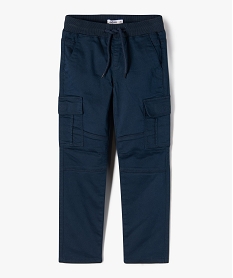 pantalon multipoches en matiere resistante garcon bleuB657401_1