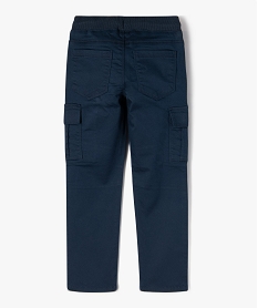pantalon multipoches en matiere resistante garcon bleu pantalonsB657401_3