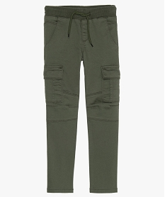 pantalon multipoches en matiere resistante garcon vert pantalonsB657501_1