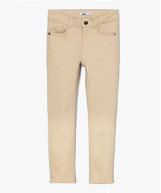 pantalon garcon coupe skinny en toile extensible beigeB657701_2