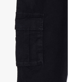 pantalon garcon avec poches a rabat sur les cuisses noirB658001_2