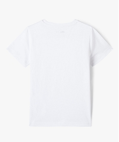 tee-shirt a manches courtes en coton uni garcon blanc tee-shirtsB663601_3
