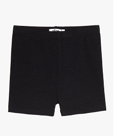 GEMO Short fille coupe ajustée en maille extensible Noir