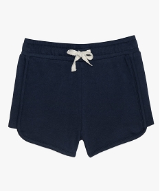 GEMO Short fille en maille extensible avec cordon pailleté Bleu