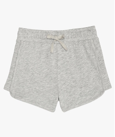 GEMO Short fille en maille extensible avec cordon pailleté Gris