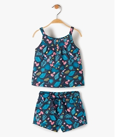 GEMO Ensemble bébé fille débardeur + short imprimés (2 pièces) Multicolore