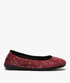 GEMO Chaussons femme ballerines imprimées – Barry Chaussons Rouge