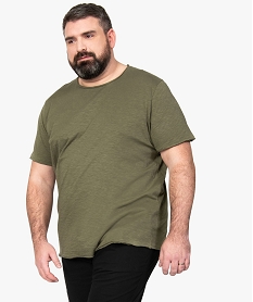 tee-shirt homme grande taille a manches courtes et col roulotte vert tee-shirtsB803201_1