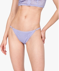 GEMO Culotte femme en dentelle ajourée – LuluCastagnette Violet