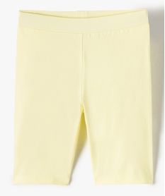 GEMO Short fille en maille extensible façon leggings Jaune