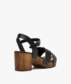 sandales femme unies a talon imitation bois noir standardB837801_4