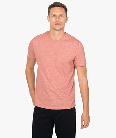 GEMO Tee-shirt homme à manches courtes et fines rayures Rouge