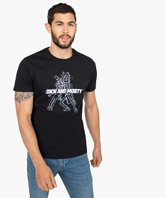 GEMO Tee-shirt homme à manches courtes imprimé - Rick et Morty Gris