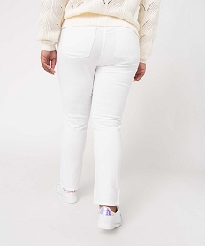 jean femme grande taille extensible coupe slim blanc pantalons et jeansB980501_3