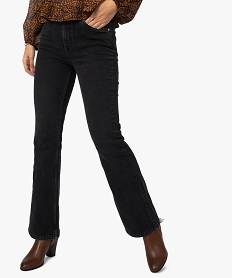 jean femme coupe bootcut taille haute noir pantalonsB984201_1