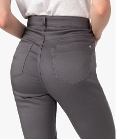 pantalon femme coupe regular en stretch gris pantalonsB985101_2